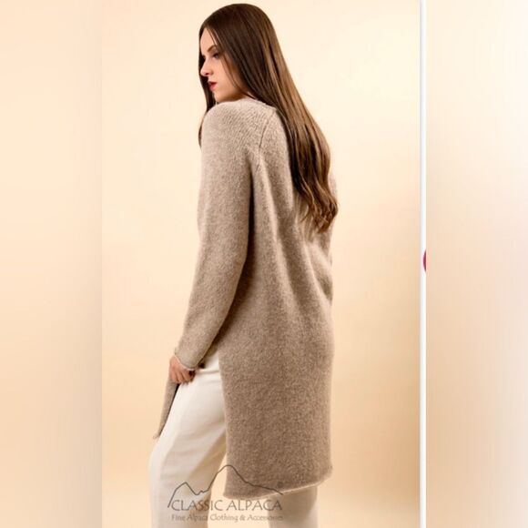 Classic Alpaca Cecily Alpaca Tunic Gray One Size - Picture 2 of 8